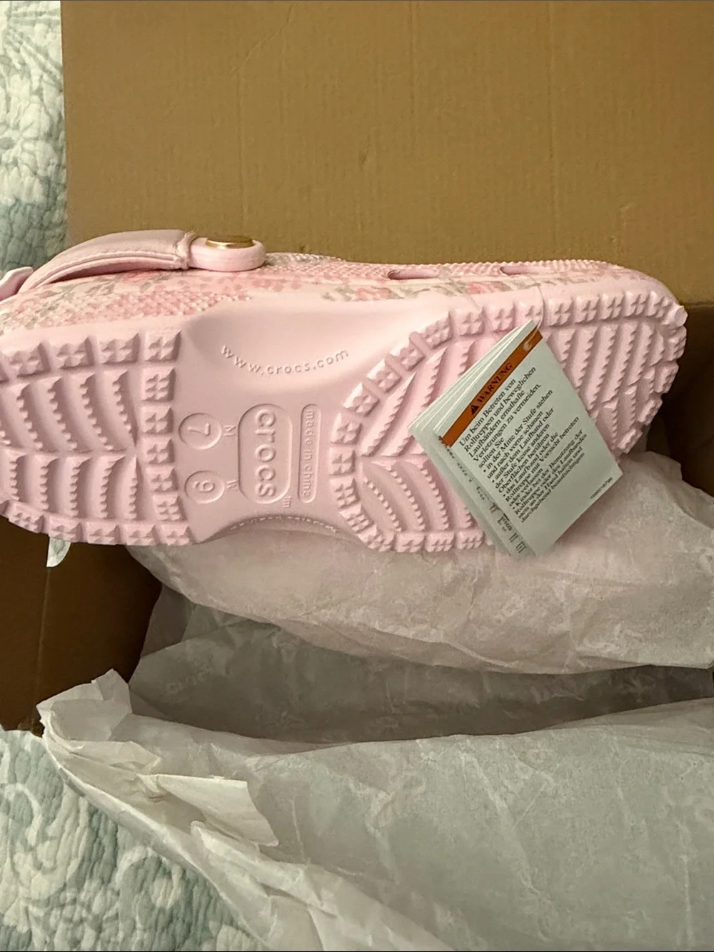 LoveShackFancy Pink Crocs size 9